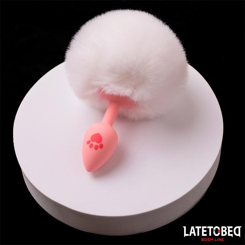 Plug De Silcona Con Pompón Rosa