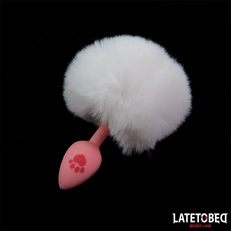 Plug De Silcona Con Pompón Rosa