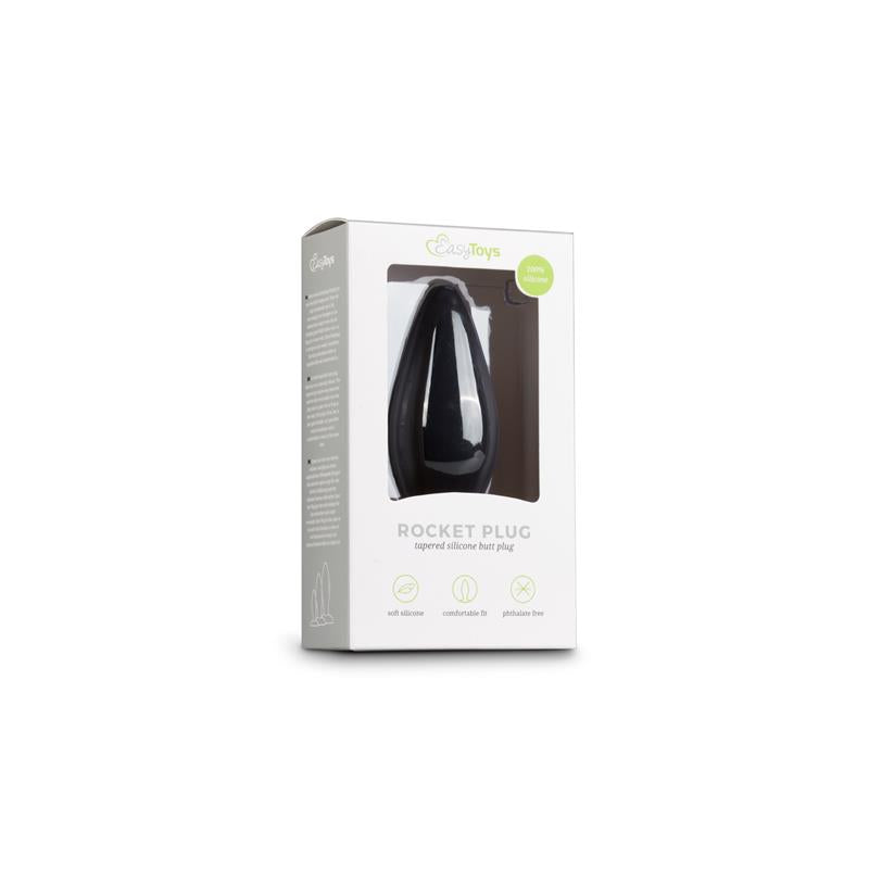 Plug Grande De Silicona - Negro
