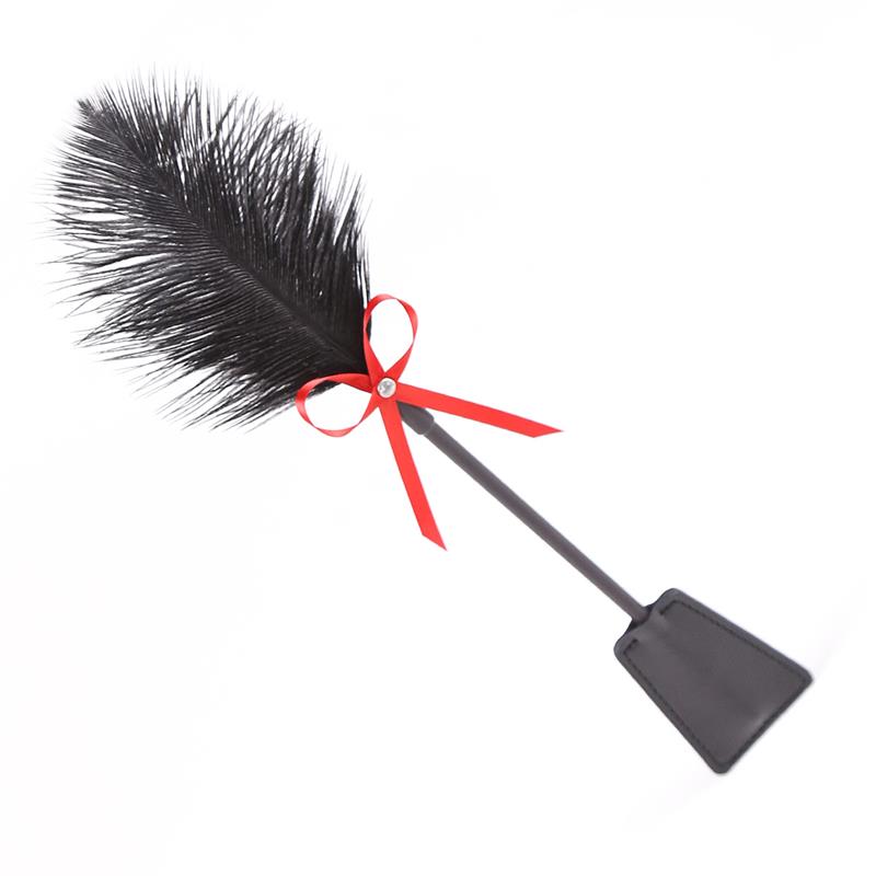 Plumas Y Pala 2 En 1 36 Cm Negro/Rojo