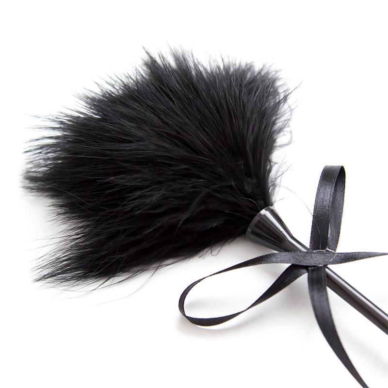 Plumas Estimuladoras Y Fusta 2 En 1 Negro