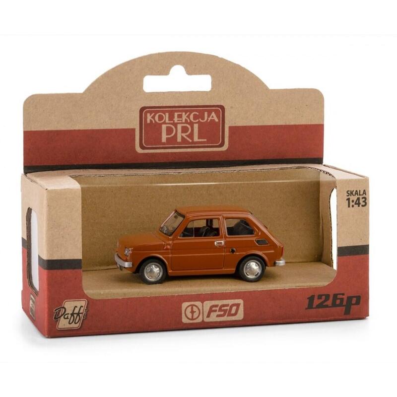 Pojazd Prl Fiat 126p Brazowy