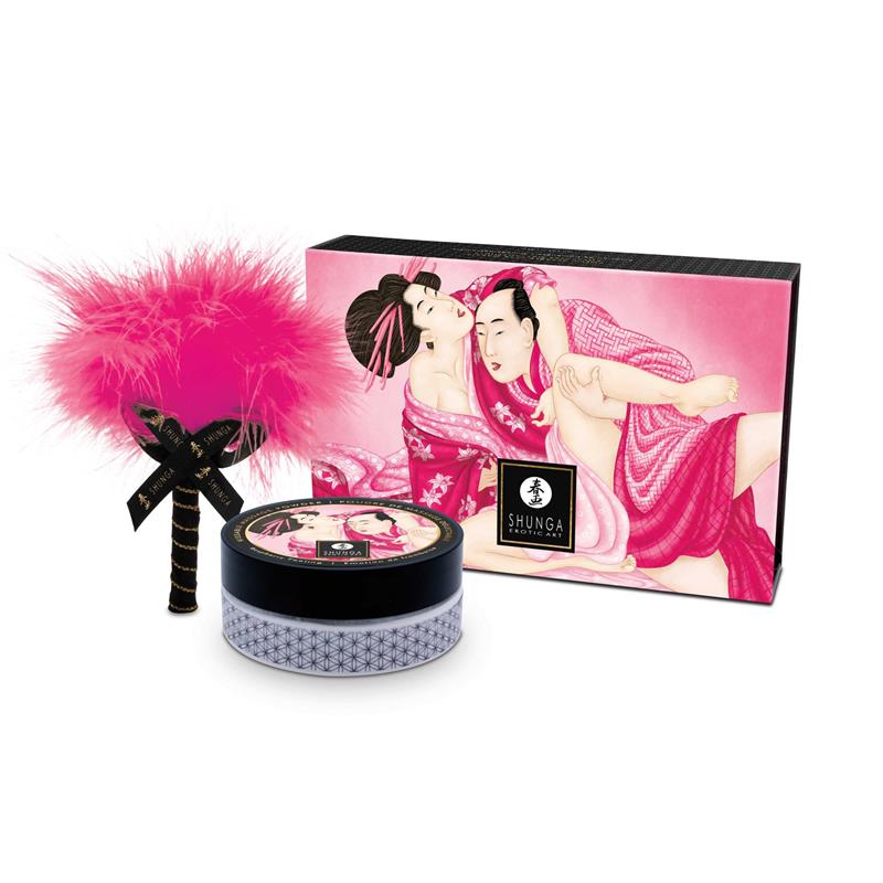 Shunga - Kit Polvos De Masaje Comestible Frambuesa