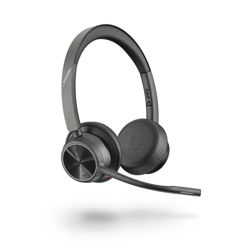 Poly Auriculares Poly Voyager 4300 Uc 4320 Cableado/Inalámbrico De Diadema Estéreo - Biauricular - Cobertor Total De Oreja - 5000 Cm - Bluetooth - 20 Hz A 20 Khz - 150 Cm Cable - Cancelación De Ruido Micrófono - Usb Tipo C, Usb Tipo A