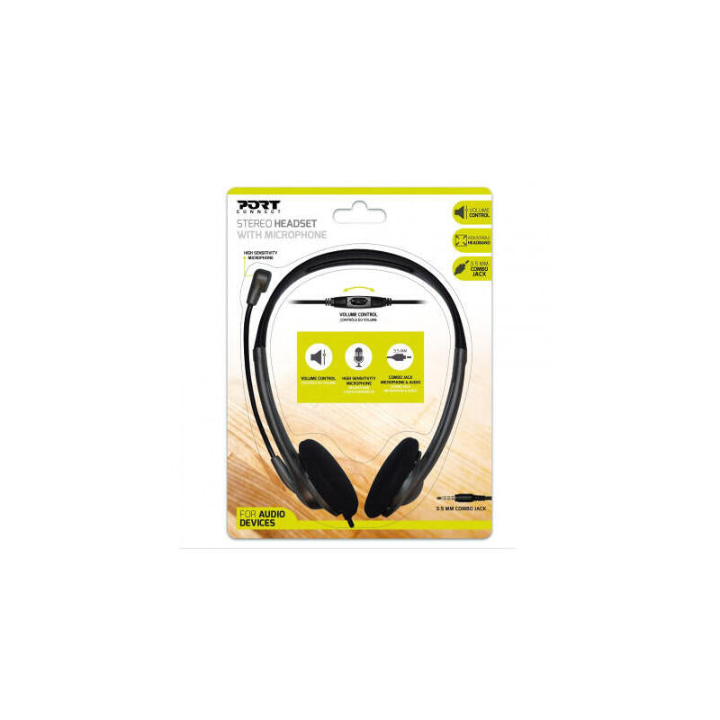 Port Designs 901603 Auricular Y Casco Auriculares Diadema Negro