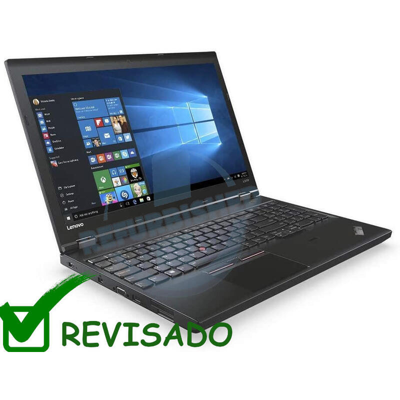 Portatil Reacondicionado Lenovo Thinkpad L570 I5-7200u 8gb 256gb Ssd 15.6"Fhd W10p Instalado Teclado Español Negro 1 Año De Garantia
