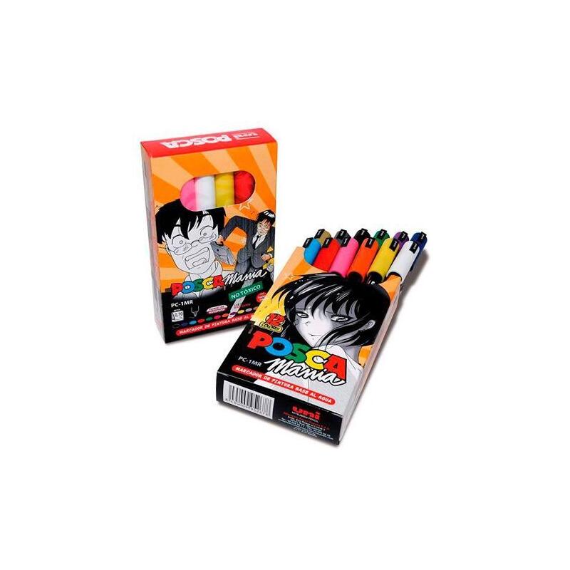 Posca Marcador  Manía Pc-1mr/12p C/Surtidos En Estuche De 12