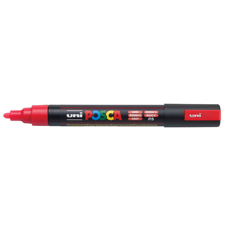 Posca Marcador  Pc-5m No Permanente Punta Forma De Bala 1,8 - 2,5 Mm Fluor Rojo