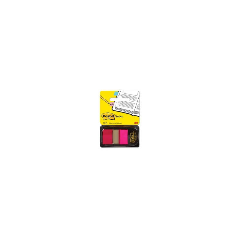Post-It Index 680 Dispensador 1x50 Rosa Brillante -12u-