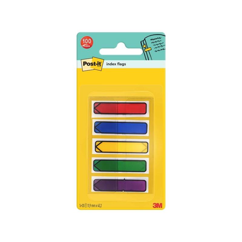 Post-It Index Dispensador Con 100 Marcadores De Indice Reposicionables - Forma Rectangular - Colores Surtidos