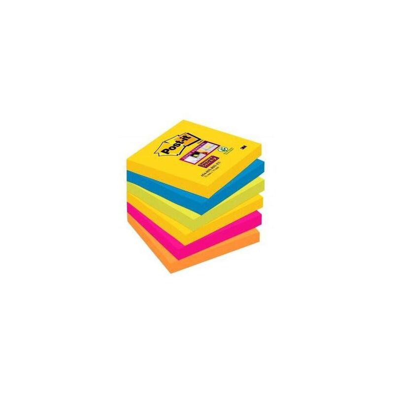 Post-It Notas Super Sticky 5 Colores Lugares Rio De Janeiro 76x76 Encelofado Individual 6 Blocs