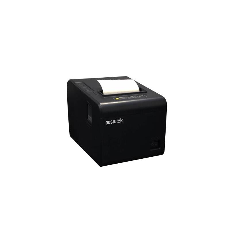 Poswink Impresora De Tickets Térmica 4 Conexiones Usb Rs232 Ethernet Wifi  Negra Autocorte