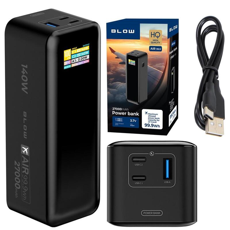 Power Bank 27000mah Pd 140w Air99.9 Lcd