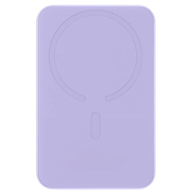 Power Bank Mini 5000mah Baseus Compatible Con Magsafe Morado - Carga Rápida 20w Y Cable Tipo C Inlcuido