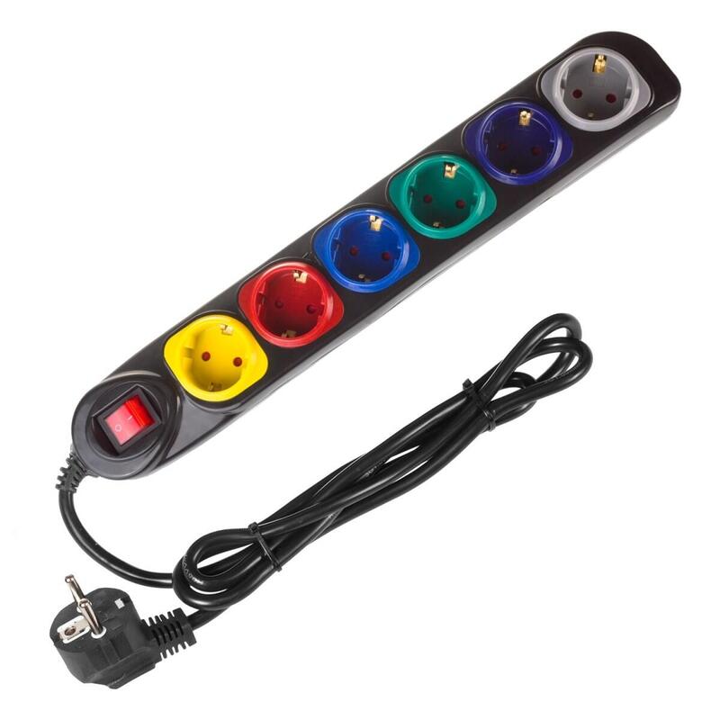 Power Strip 250vac/10a 1,5m Mce509 B