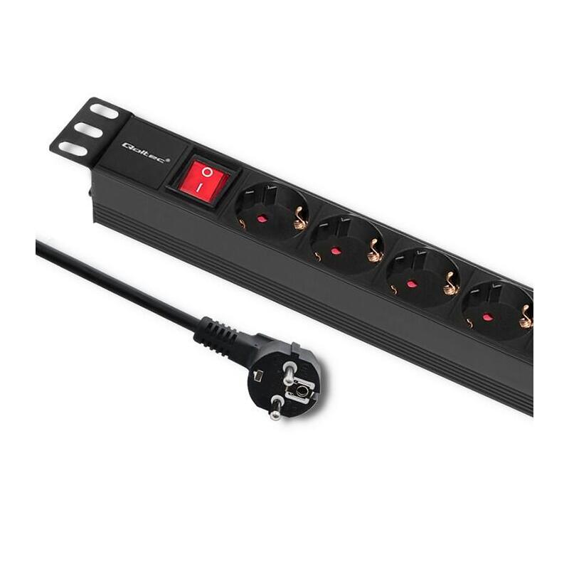 Power Strip For Rack 1u  16a, Pdu, 8xschuko, 2m