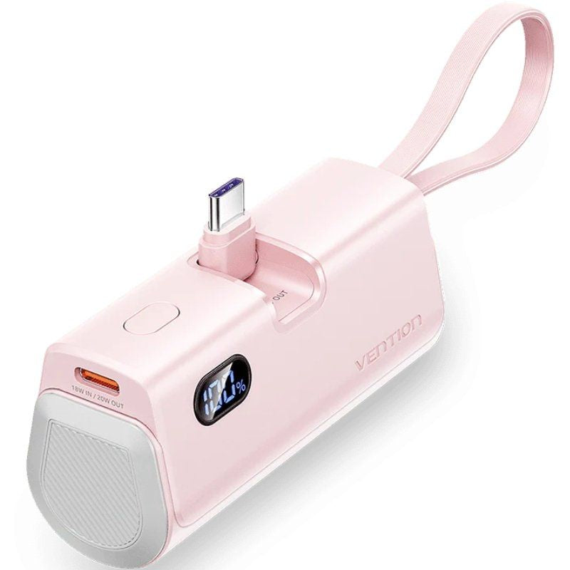 Powerbank 4.800mah Vention Fhqp0 22.5w Rosa