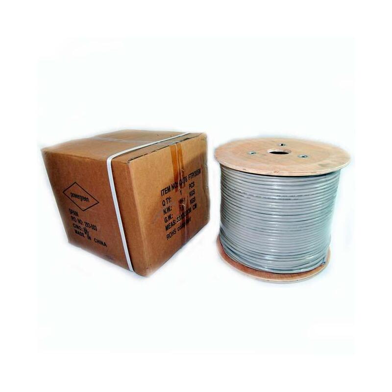 Powergreen Bobina De Cable Utp De Cat6 Tipo Lszh De Color Gris 23awg 305m Pass Test Fluke 305 M Gris