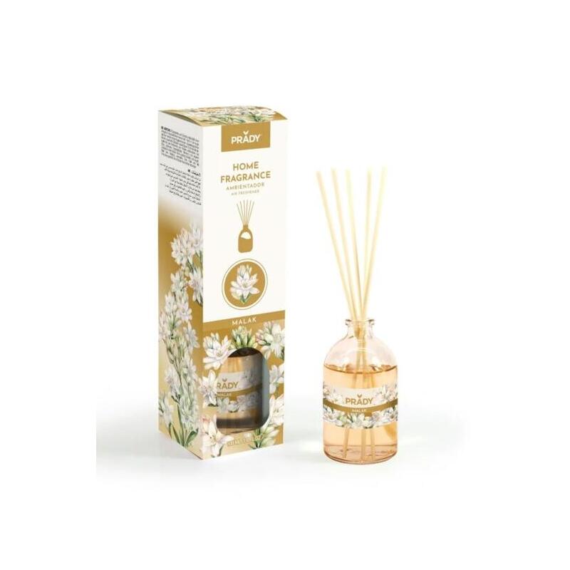 Prady Ambientador Mikado Malak - Frasco De Cristal 100 Ml Y Varitas Difusoras