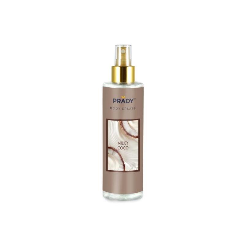 Prady Body Splash Milky Coco - Frasco De 250 Ml - Spray Pulverizador