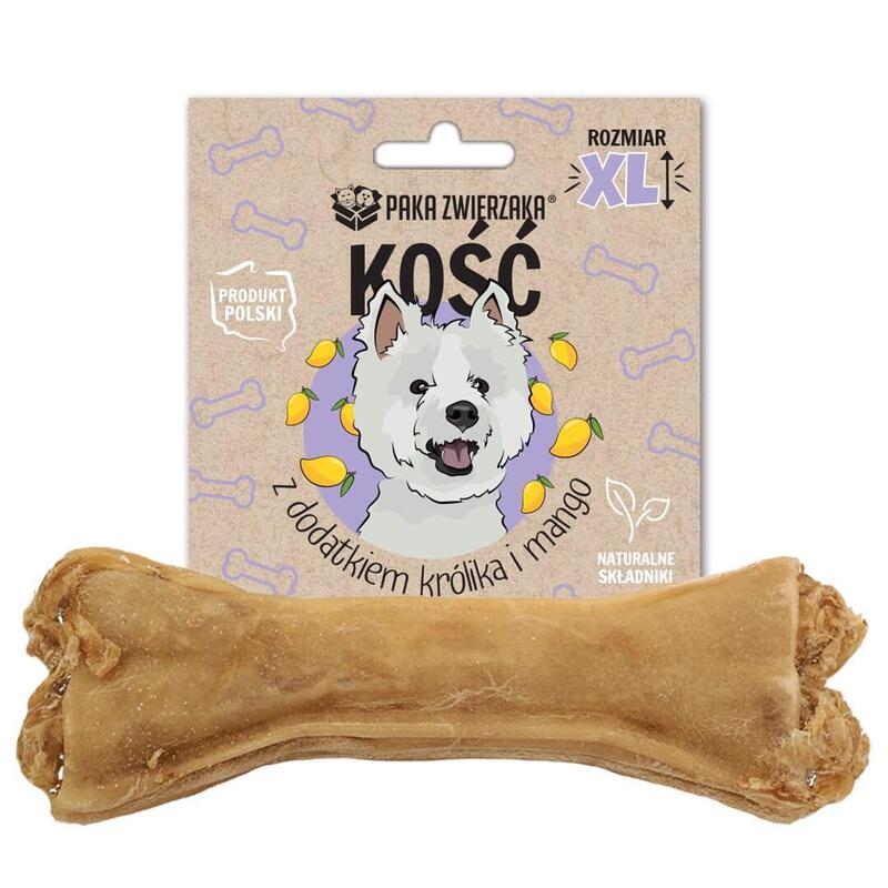 Premio Para Perros Paka Zwierzaka Bone With Rabbit And Mango Xl 17 Cm  115g
