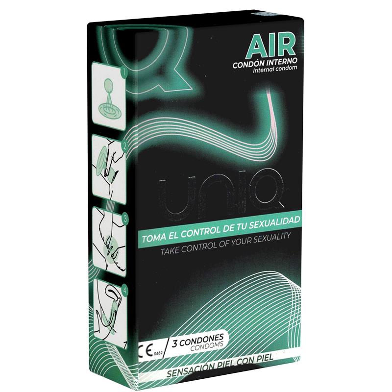 Uniq - Air Preservativo Femenino Sin Latex 3 Unidades