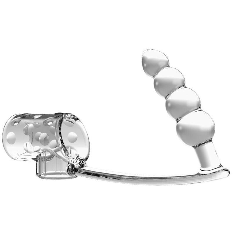 Pretty Love - Funda Para Pene Con Plug Anal Transparente