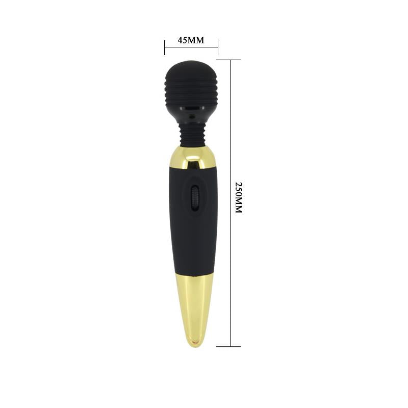 Pretty Love Masajeador Power Wand Negro Y Dorado
