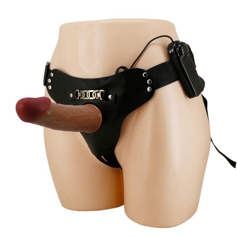 Pretty Love - Starks Harness Briefs Vibración Multi-Velocidad Dildo 17,5 Cm Mulato