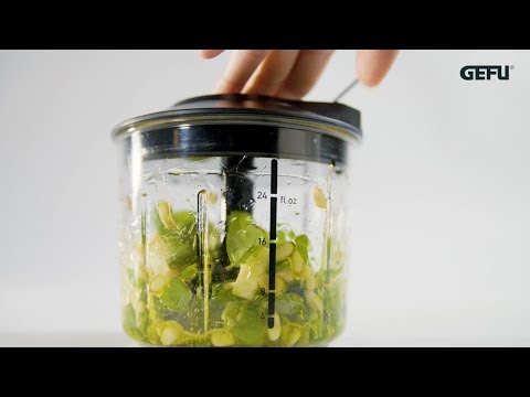 EAN 4006664136006 - GEFU 13600 picadora manual de alimentos Negro, Plata, Transparente