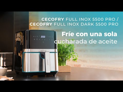 EAN 8435484033176 - Cecotec 03317 freidora Sencillo 5,5 L Independiente 1700 W Freidora de aire caliente Negro, Acero inoxida