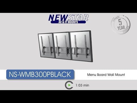 EAN 8717371447342 - Neomounts NS-WMB300PBLACK soporte para pantalla de señalización 132,1 cm (52") Negro