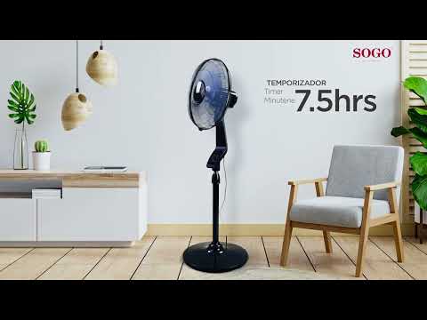 EAN 8425490138064 - Sogo VEN-SS-21280 ventilador Negro, Azul, Plata