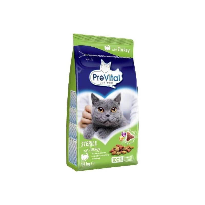 Prevital Cat Food Sterile With Turkey - Dry Cat Food - 1.4 Kg