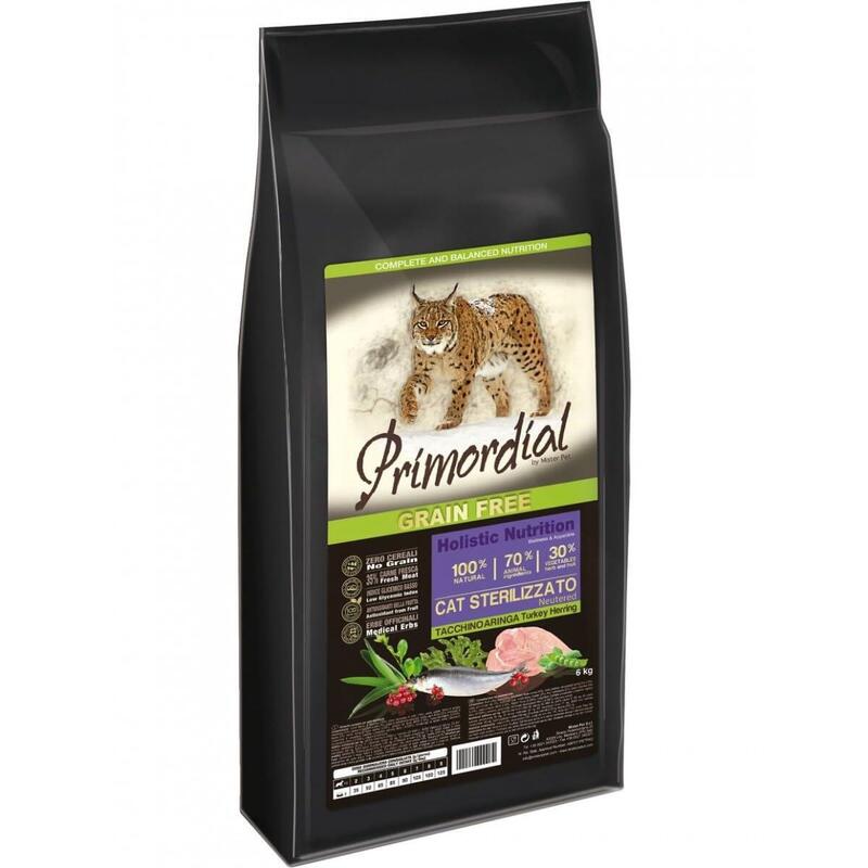 Primordial Cat Gf Sterilised Turkey With Herring 6kg