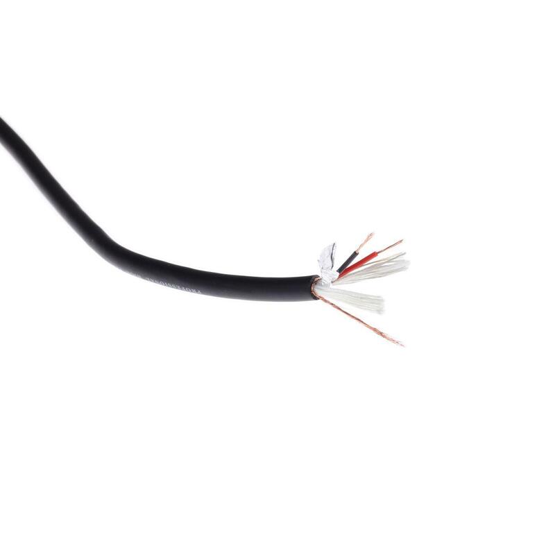 Pro Mikrofonkabel, 2xawg24,  Od:, 6,0mm, Sort, 2xskRmet,