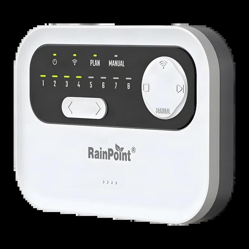 Programador De Riego Rainpoint Wifi 8 Zonas Ac 24v Negro Hic801w