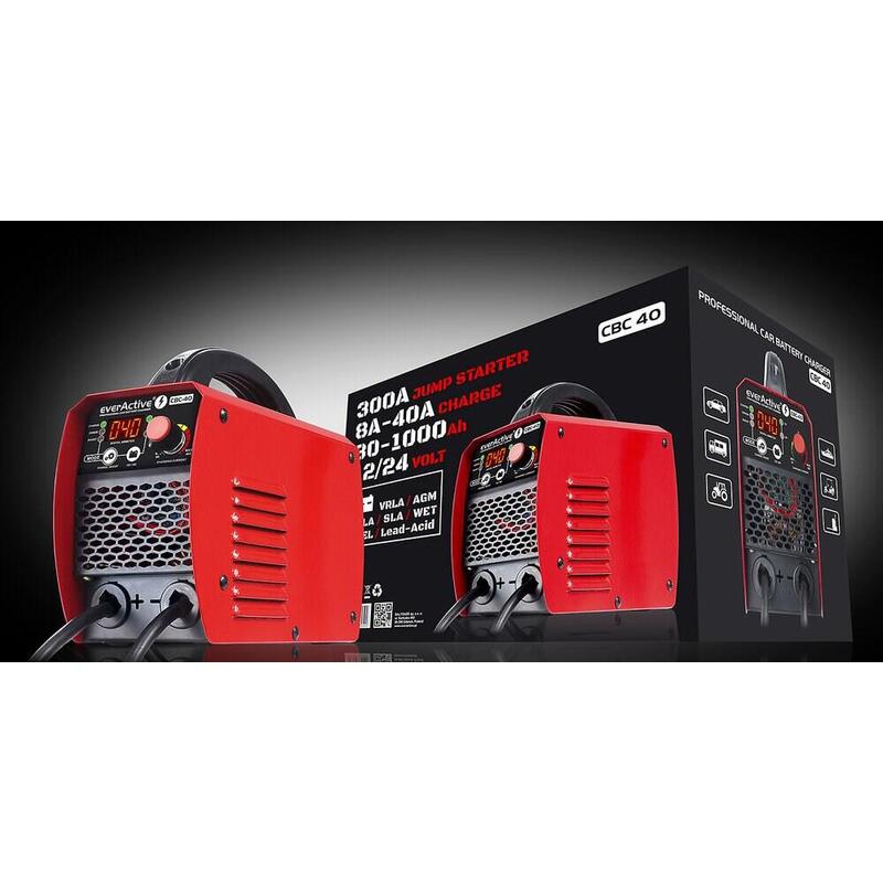 Prostownik Para Coche Para Batería 12v/24v Con Rozruchem Cbc40