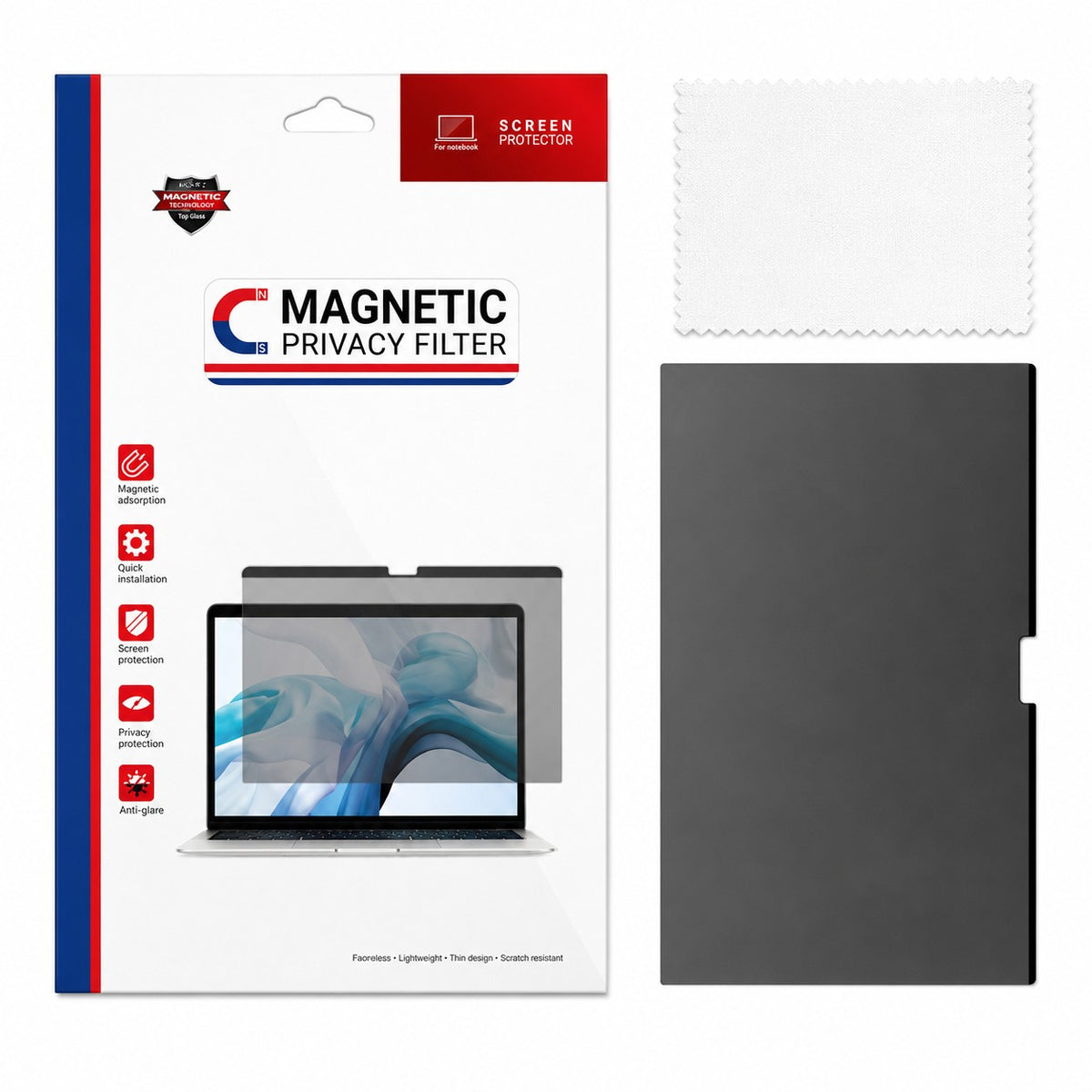 Protector De Pantalla 14.2" Magnético Con Filtro De Privacidad Para Portátil Macbook Pro (M4 / M5 Pro / M5 Max) A3114 308X202 Mm