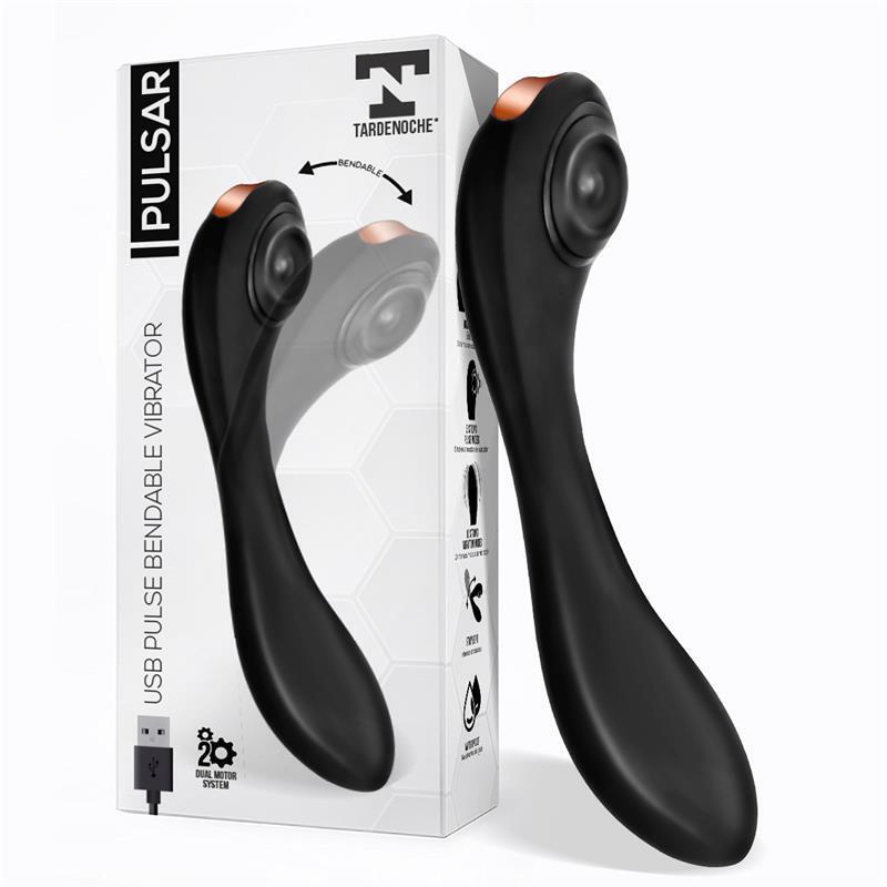 Pulsar Vibrador Con Esqueleto Articulado Silicona Usb