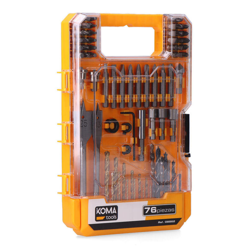 Puntas Y Brocas, Maletín De 76 Piezas, 25,5 X 3,6 X 17 Cm