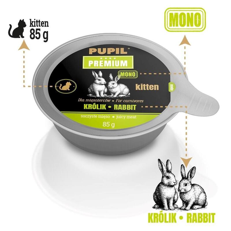 Pupil Premium Kitten Conejo Mono - Alimento Húmedo Para Gatos - 85g