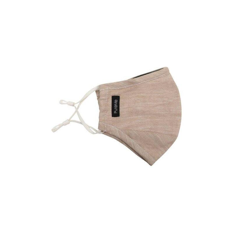 Pureme Reusable / Adjustable Mask Linen 2 Pcs N95 Filters Inside The Package Beige