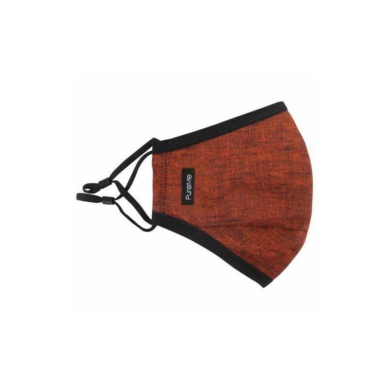Pureme Reusable / Adjustable Mask Linen 2 Pcs N95 Filters Inside The Package Rust Orange