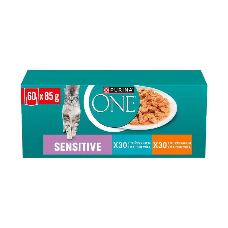 Purina One Sensitive Cat Gigmvchkn&Crt 60x85g