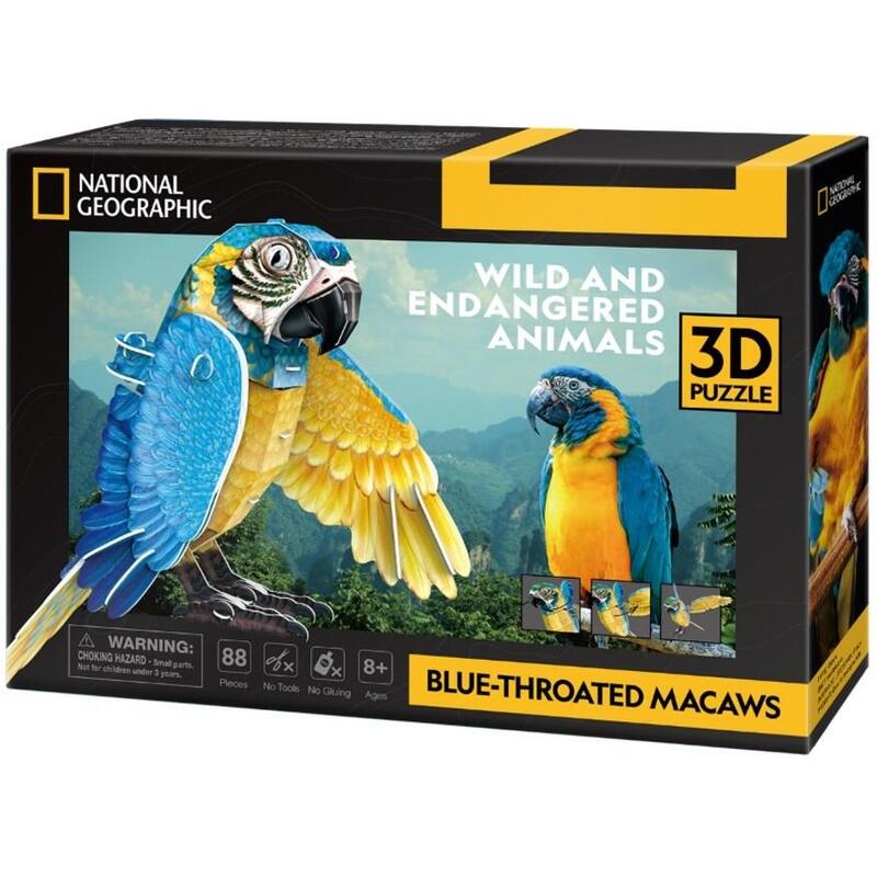 Puzzle 3d 88 Piezas Ara Szafirowa