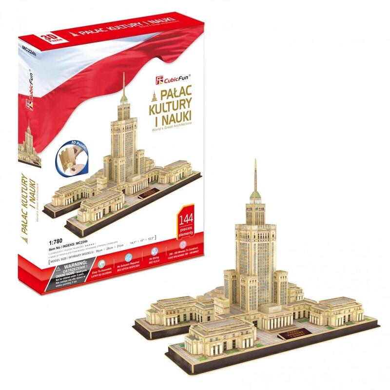 Puzzle 3d Palac Kultury I Nauki, 144 Elementy