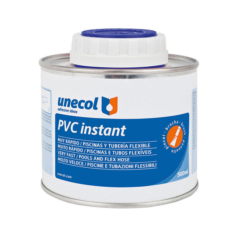 Pvc Instant, Bote Metálico 500ml Con Pincel A2053 Unecol