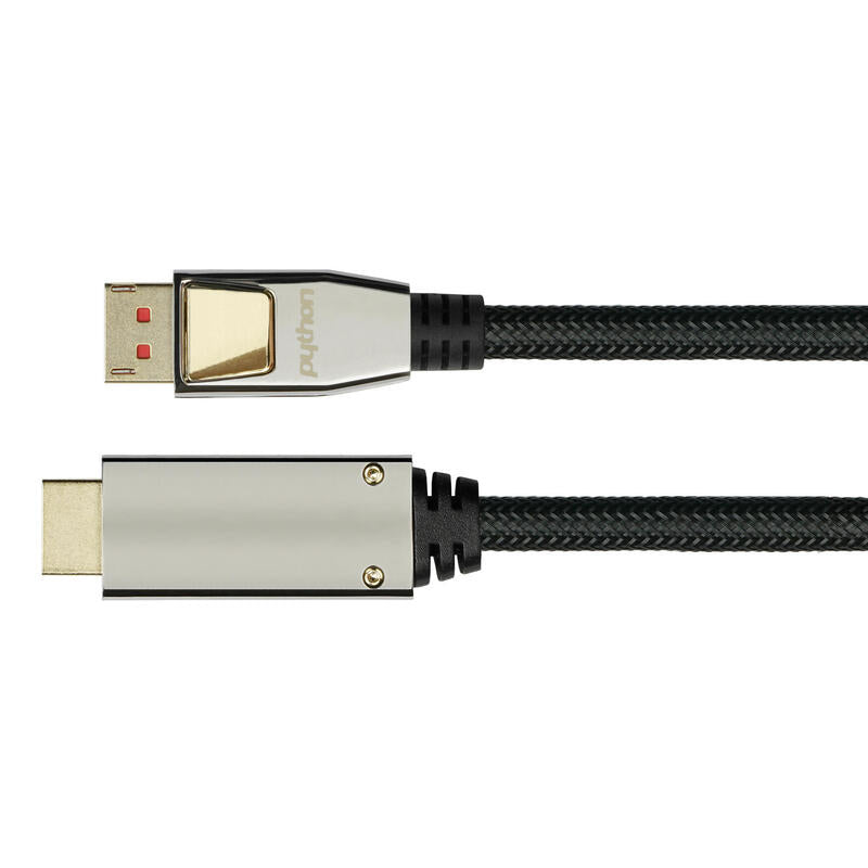 Python Gc-M0218 Adaptador De Cable De Vídeo 3 M Displayport Hdmi Negro