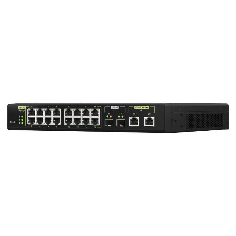 Qnap Qsw-M2116p-2t2s Switch Gestionado L2 Energía Sobre Ethernet (Poe) Negro